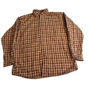 Vintage L.L. Bean Plaid Long Sleeve Button Up Cotton